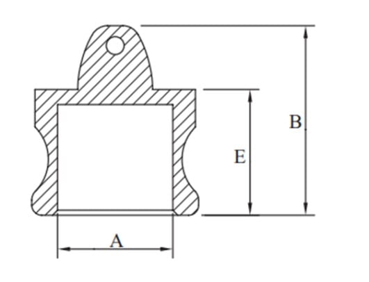Aluminium Camlock Fitting Type DP Male Adaptor Dust Plug - Drawing