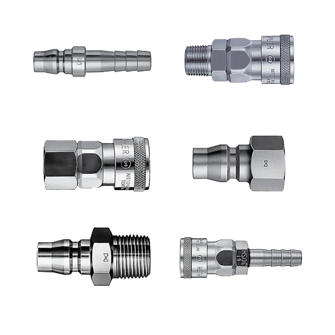 Nitto Kohki Stainless Steel Air and Water Fittings Hi Cupla Quick Connect