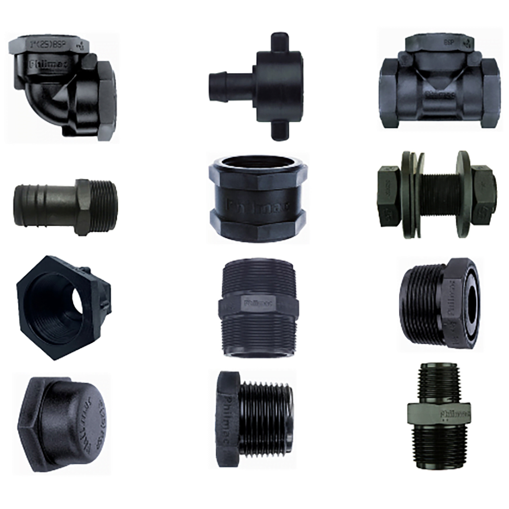 Philmac Poly BSP Threaded and Hose Barb Fittings